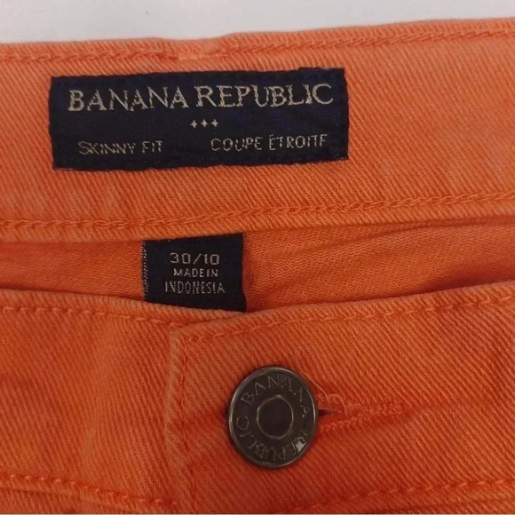 Banana  Republic Skinny Fit Orange Jeans Size 10 - Picture 6 of 6